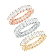 KDSJSXW Rubber Rings Women Ladies Fashion Ring Personalized Ring Jewelry 3 Colors Copper Ring Size 6-10 Non Tarnish Gold Rings Wedding Ring Rubber Rings WomenWhite,8