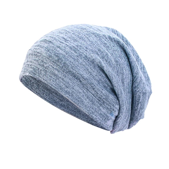 KDSJSXW Sleeping Cap Women Soft Slouchy Beanie Cap Lightweight Hipster Hat Summer Breathable Faux Sleeping Cap Thin Chemo Cap Bonnet For Sleeping (Light Blue,One Size)