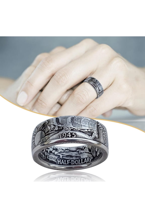 Stackable Rings for Women Fashion Men's Jewelry Ring Party Ring Personality Coin Ring 7-13 Spinelli Ring Womens Wedding Bands Stackable Rings for Women(Silver,9)