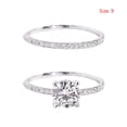 thumbnail image 1 of KDSJSXW Stainless Steel Rings for Women Micro Set With Diamonds Romantic Couple Ring Ring To Send Girlfriend Gift Pinky Ring Trendy Jewelry Stainless Steel Rings for Women(Silver,9), 1 of 3
