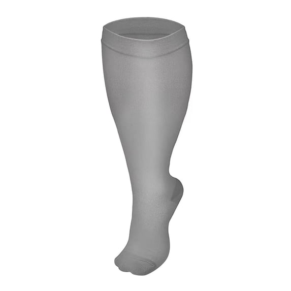KDSJSXW Stockings Christmas 4 Pack Plus Size Solid Color All Season Versatile and Comfortable Casual Sports Pressure Stockings(Gray,XXXL)