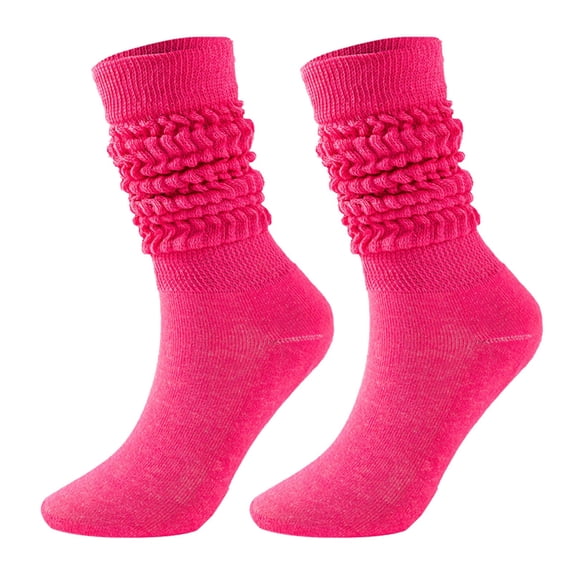 KDSJSXW Stockings Christmas 6 Pack Medium High Tube Bubble Socks Fashionable and Versatile Socks Men and Women Socks Of The Same Style(Hot Pink,One Size)