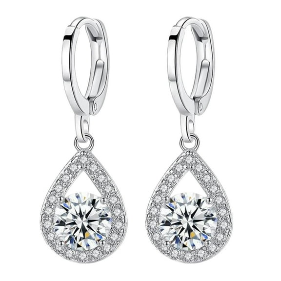 KDSJSXW Stud Earrings for Women With Diamond Tears Angel's Water Encrusted Slightly Drop Earrings Earrings Jewelry Earrings Pearl Stud Earrings for Women Earrings (A,One Size)