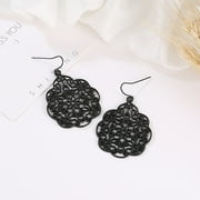 KDSJSXW Studs Earrings for Women Women Boho Earrings Jewelry Ethnic Drop Earrings Enamel Vintage Earrings Bridal Earrings Freshwater Pearl Earrings Pearl Earrings(Black,One Size)