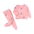 thumbnail image 1 of KDSJSXW Summer Clothes for Girls Toddler Girl Boy Long Fruit Print Top Trousers Casual Loose Home Wear Set for 0 To 6 Years 7 Year Old Girl Clothes Girls' Clothing Sets (Pink,120), 1 of 3