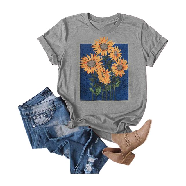 KDSJSXW Summer Outfits For Women Womens Plus Size Graphic Tees T Shirts