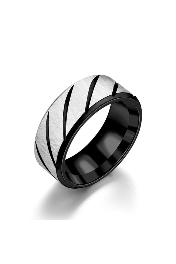 Thumb Rings for Women Adult Simple Inner Double Edge Batch Flower Twill Horizontal Sand Ring Gold Engagement Rings for Women Rings for Women Non Tarnish Thumb Rings for Women(Black,7)