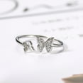thumbnail image 1 of KDSJSXW Thumb Rings for Women Cute Minimalist Butterfly Design Ring Delicate Jewellery Gifts for Women Gold Engagement Rings for Women Costume Jewelry for Women Thumb Rings for Women(Silver,5), 1 of 6