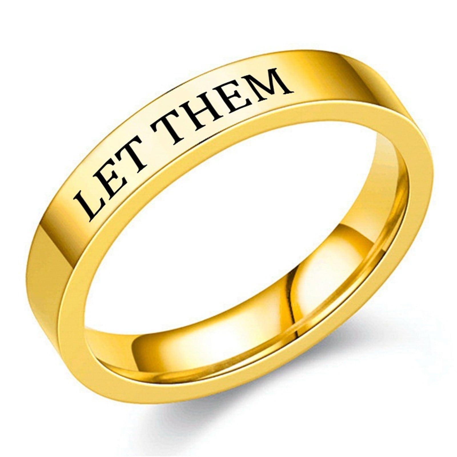 KDSJSXW Thumb Rings for Women Let Them Ring Let Them Stainless Steel ...