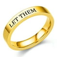 thumbnail image 1 of KDSJSXW Thumb Rings for Women Let Them Ring Let Them Stainless Steel Engraved Ring To Sorority Sisters Best Friends Inspirational Friendship Ring Motivational Friendship Jewelry Gift (Gold,9), 1 of 5