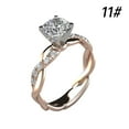 thumbnail image 1 of KDSJSXW Wedding Bands for Women Princess 18K Rose Gold Diamond Ring Eternal Engagement Wedding Ring Wedding Rings for Women Costume Jewelry for Women Wedding Bands for Women(G,One Size), 1 of 2