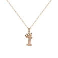 thumbnail image 1 of KDSJSXW Wedding Jewelry Copper Gold Plated Crown 26 Letter Pendant Necklace Personalized Letter Heart Choker Necklace Gift for Women Necklace Jewelry Gold Dainty Necklace (I,One Size), 1 of 6