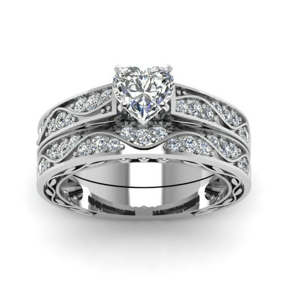 KDSJSXW Wedding Ring White Stone Ring, Handmade Luxury Cut, Wedding Engagement Jewelry Gift Anillos Para Mujer Gold Ring Wedding Ring(Silver,7)