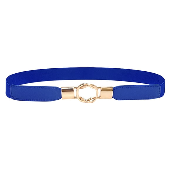 KDSJSXW Womens Belts For Dress Women Skinny Belt For Dresses Retro Stretch Ladies Waist Belt Plus Size Chain Belt (Blue,One Size)