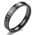 thumbnail image 1 of KDSJSXW Womens Wedding Bands Let Them Ring Let Them Stainless Steel Engraved Ring To Sorority Sisters Best Friends Inspirational Friendship Ring Motivational Friendship Jewelry Gift (Black,12), 1 of 5
