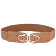 thumbnail image 1 of KDSJSXW Womens Western Belt Womens Belts Elastic Stretch Plus Fashion Dress Belts For Ladies Western Chain Belt (Khaki,One Size), 1 of 6