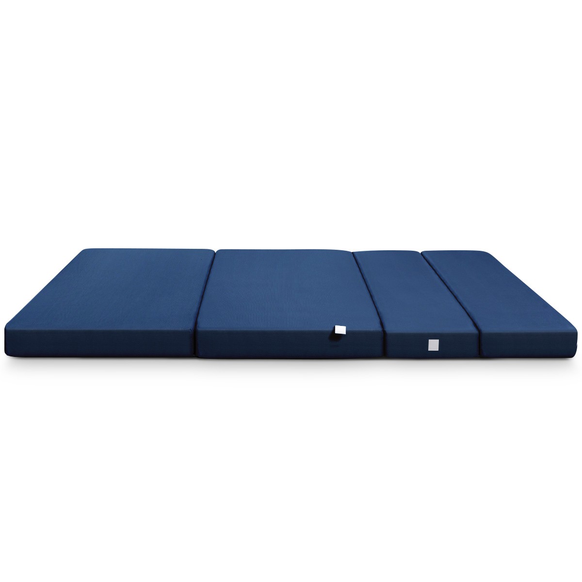 KDTHTF 4" Tri-Fold Folding Mattress Queen Size, Convertible Futon Sofa Bed Floor Mattress for Guests, Sleepover & Camping, Navy