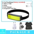 thumbnail image 1 of KDULIT COB LED Sauna Light USB Power Display Portable Sauna Light Built-in 18650 Battery Camping Headlamp Hiking Torch, 1 of 5