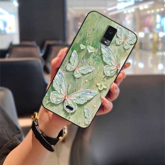 KDY-Phone Case For BLU View3/B140DL, Back Cover Fashion Design Phone Pouch Graffiti Full wrap Waterproof Shockproof Cute flower Cartoon Dirt-resistant Oil Painting TPU Protective Durable
