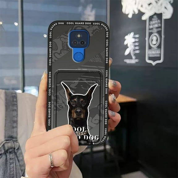 KDY-Phone Case For MOTO G Play 2021, Anti-knock Shockproof protective Waterproof Dirt-resistant Cute Card sleeve Silicone Back Cover Soft case Durable Graffiti Card slot Fashion Design