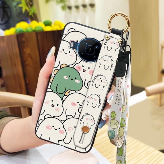 KDY-Phone Case For Nokia X100, Kickstand Wristband Soft case Shockproof Protective Wrist Strap Phone Holder Durable Lanyard Anti-knock Cute Ring Silicone Waterproof Fashion Design