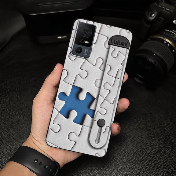 KDY-Phone Case For TCL 40XL/40T/T608D/Lively Jitterbug Smart4, Wrist Strap Back Cover Soft case Shockproof Wristband Anti-dust Durable Silicone Commerce Simple Nature Masculine Kickstand