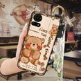 thumbnail image 1 of KDY-Phone Case For TCL 50LE/T510SPP, Cute Phone Holder Kickstand Anti-knock Wristband Anti-dust Back Cover Lanyard protective Wrist Strap Dirt-resistant Shockproof Durable Cartoon ring, 1 of 9