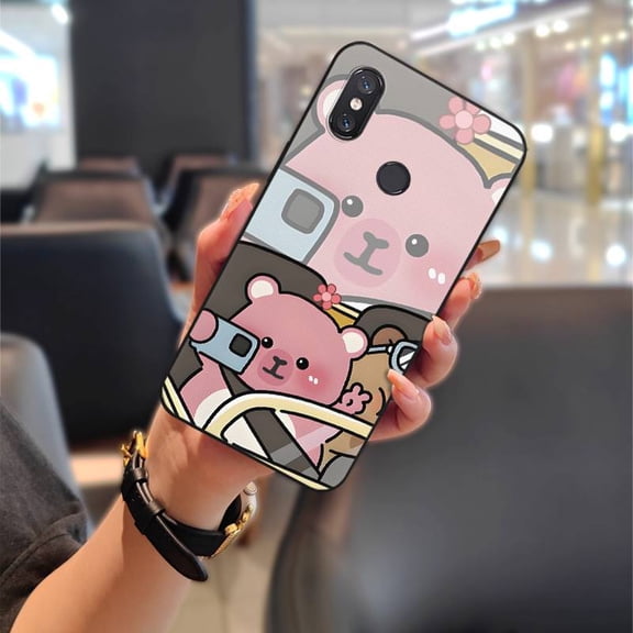 KDY-Phone Case For Xiaomi Mi 8, Protective TPU Cute Graffiti Couple Back Cover Anti-dust Cartoon Phone Pouch Full wrap Shockproof Fashion Design Soft case Waterproof Silicone Anti-knock