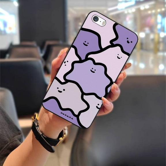 KDY-Phone Case For iphone 5/5S/SE/ip5/ip5S/ipSE, Anti-knock Graffiti Silicone Soft case Cute Full wrap Fashion Design Protective Animals Back Cover Phone Pouch Waterproof Durable TPU