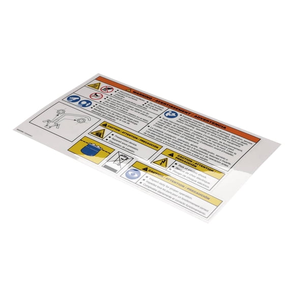 LABEL SHEET;GAS,ELEC,STM KE603996-1 - Genuine OEM Replacement Part