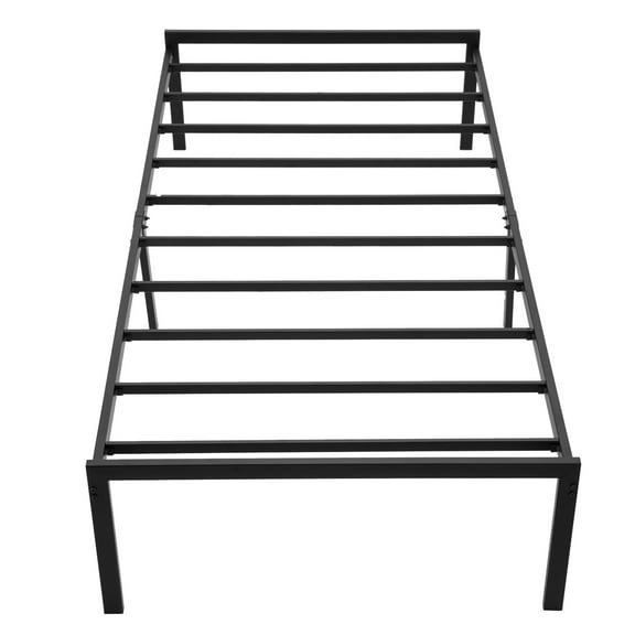 KEANO Twin Bed Frame, Heavy Duty Durable Metal Platform with Sturdy Steel Slats, 12.4 Inch Large Underbed Storage Space, No Box Spring Needed, Easy to Assembly, Noise Free, Black