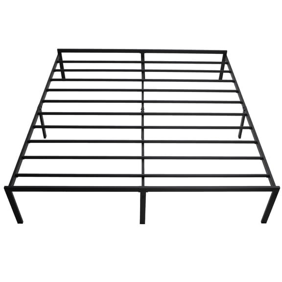 KEANO Twin Bed Frame, Heavy Duty Durable Metal Platform with Sturdy Steel Slats, 12.4 Inch Large Underbed Storage Space, No Box Spring Needed, Easy to Assembly, Noise Free, Black