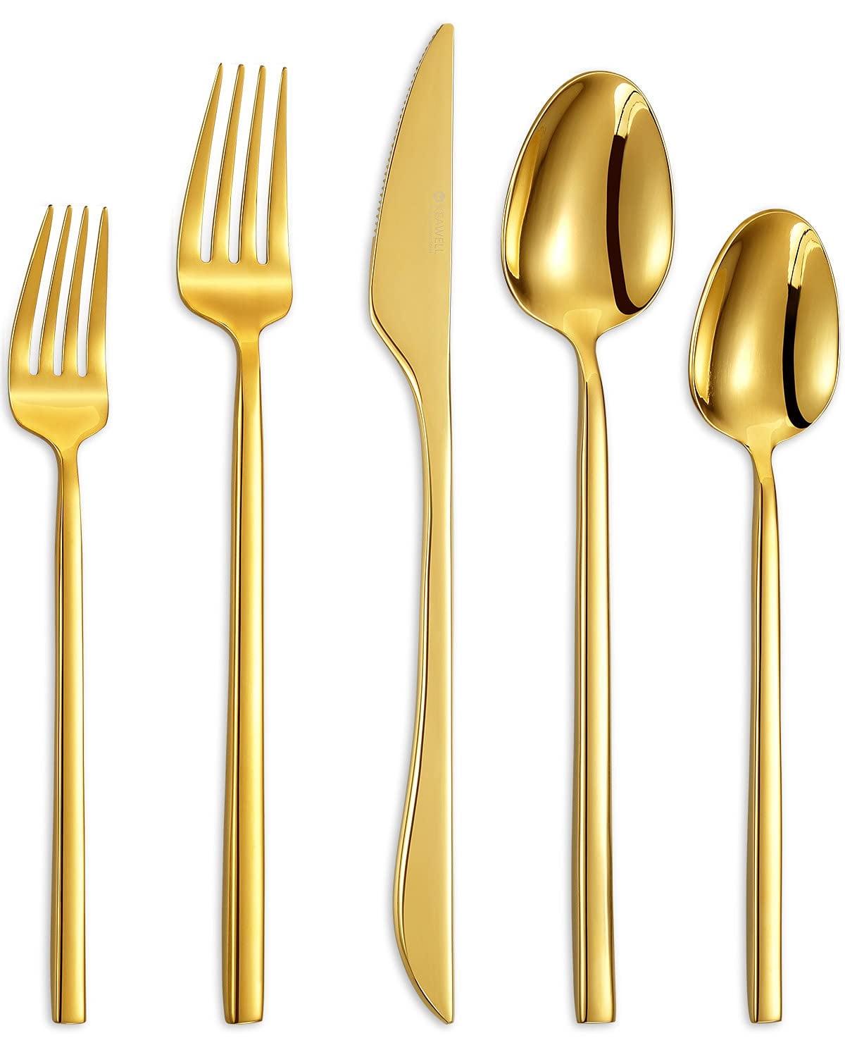 KEAWELL 20-Piece Luxury Mirror Polished Cutlery Set, 18/10 Stainless ...