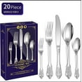 KEAWELL Luxury 20 Pieces 18/10 Stainless Steel Flatware set, Service
