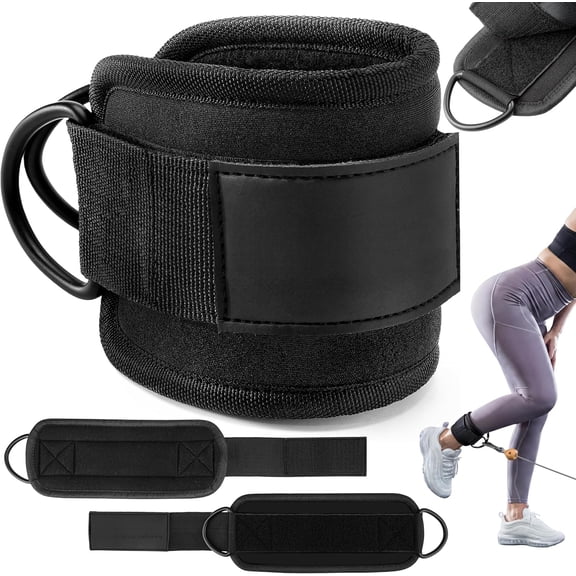 KEAWIS Fitness Ankle Strap for Cable Machine - One Size Fit with Premium Padding Cuffs, Ankle Bands for Working Out, Booty Workouts, Leg Extension, Hip Abductors, Kickbacks & Lower Body Exercises