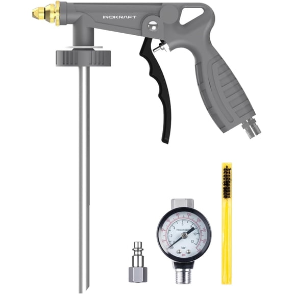 KEAWIS Rust Proofing Spray Gun, Bedliner Gun with Adjustable Nozzle and Pressure Regulator, for Truck Bed Liner Coating, Rubberized Undercoat, Suitable for Raptor Tintable Urethane Spray-On