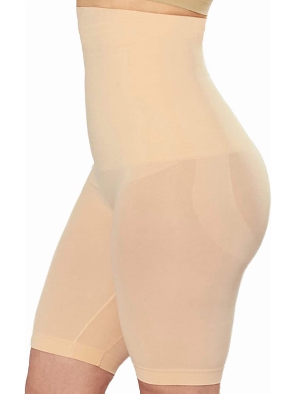 Women's High Waist Shaping Shorts, Tummy & Thigh Smoothing Body Shaper, Comfort Everyday Under Garment