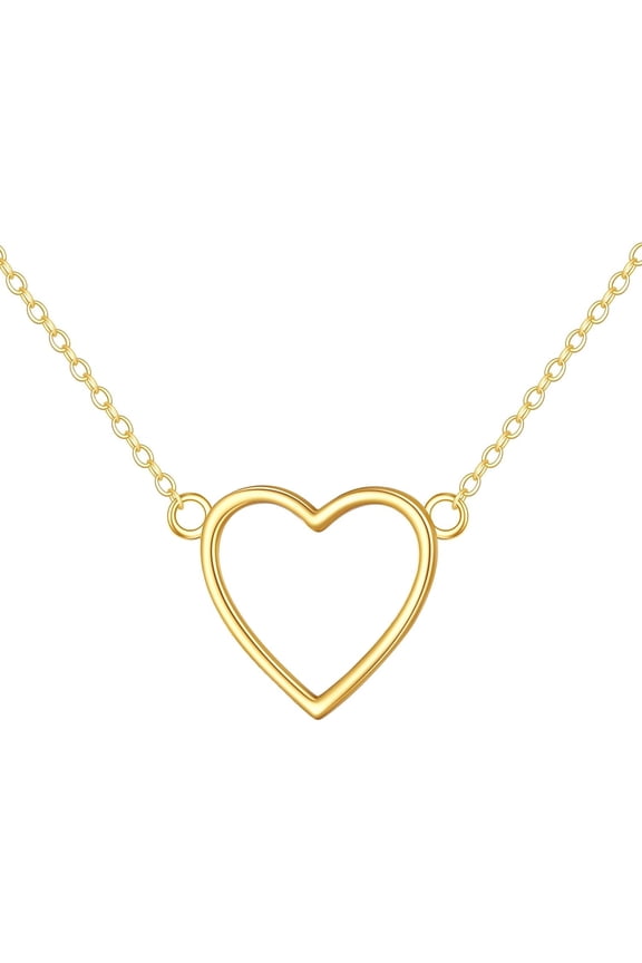 KECHO 14k Gold Simple Circle Necklace Karma Pendant Necklace for Women Jewelry