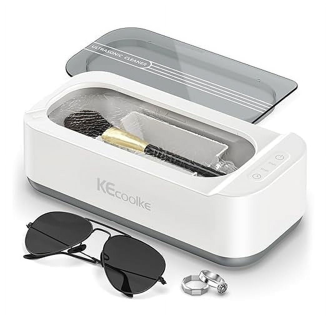 KECOOLKE Ultrasonic Jewelry Cleaner, 400ml Sonic Cleaner with Digital Timer for Eyeglasses