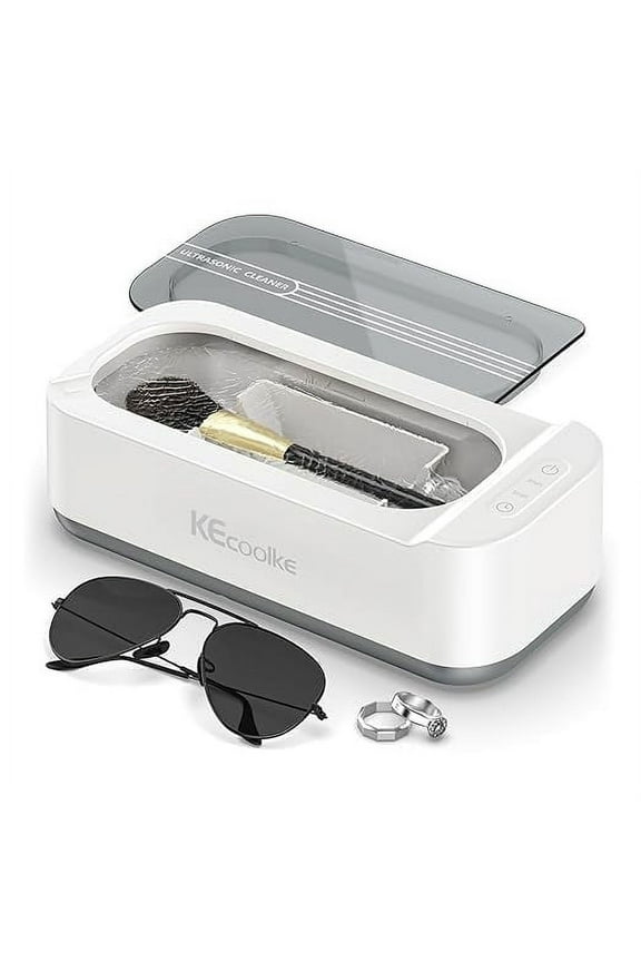 Ultrasonic Jewelry Cleaner, 400ml Sonic Cleaner with Digital Timer for Eyeglasses, Rings, CoinsSilverDenture Ultrasonic Cleaner Solution for Gifts