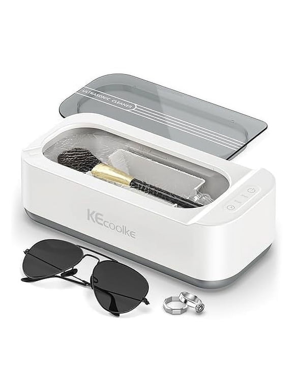 Ultrasonic Jewelry Cleaner, 400ml Sonic Cleaner with Digital Timer for Eyeglasses, Rings, CoinsSilverDenture Ultrasonic Cleaner Solution for Gifts