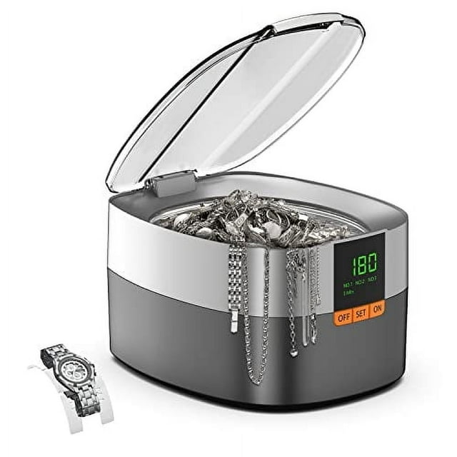 KECOOLKE Ultrasonic Jewelry Cleaner, 750ml Sonic Cleaner with Digital