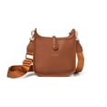 thumbnail image 1 of KEDZIE Bella Vegan Leather Crossbody Bag, Chestnut, 1 of 9