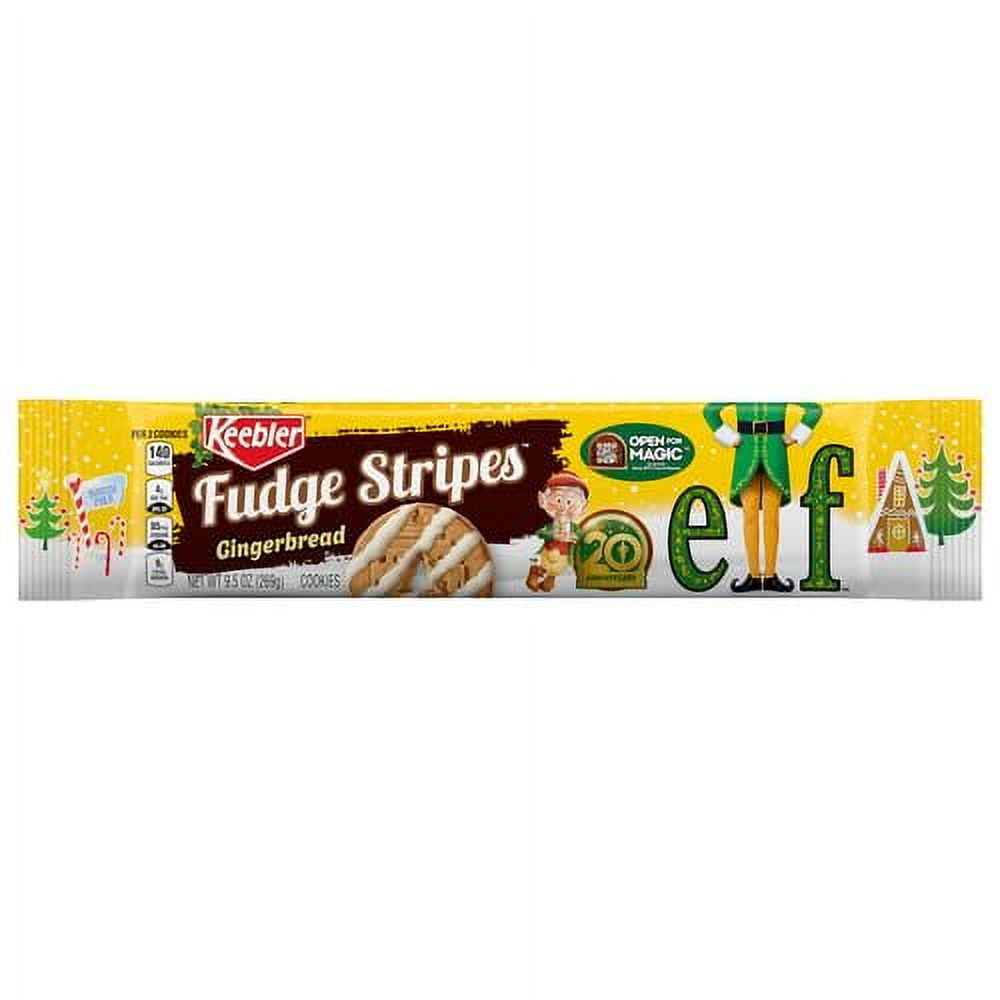 KEEBLER Fudge Stripes Gingerbread JD28 9.5oz