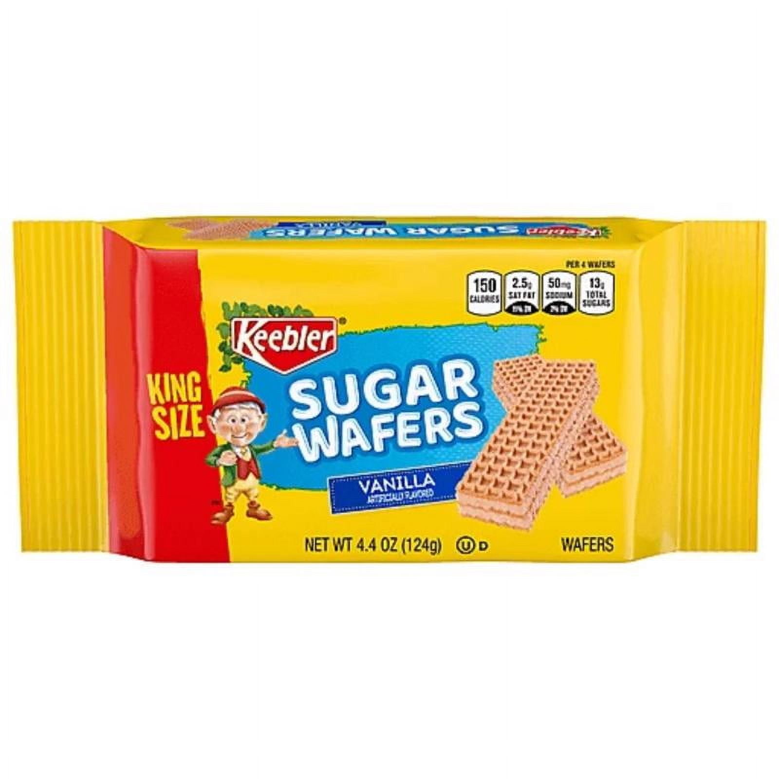 KEEBLER Sugar Wafers Vanilla, King Size, 4.4oz / 124g