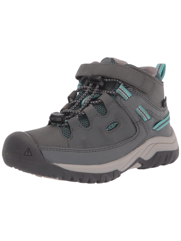 Targhee Mid Height Waterproof Hiking Boots, Steel Grey/Porcelain, 8 US Unisex Little Kid