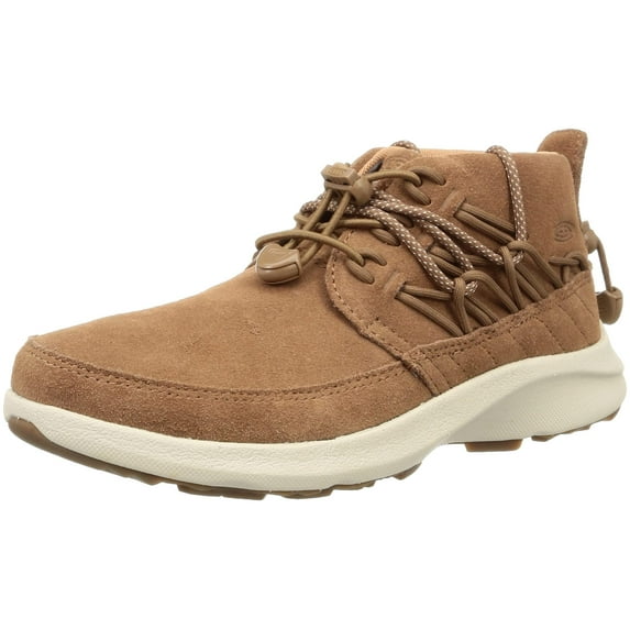 KEEN Women's Uneek Chukka Fashion Sneaker Boot, Toasted Coconut/Birch, 8.5