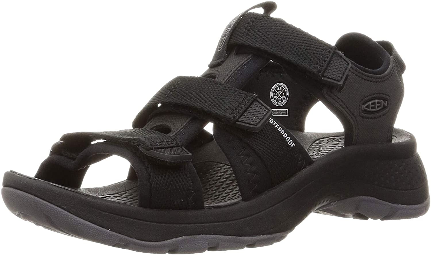 靴 KEEN ASTORIA WEST OPEN TOE BLACK/BLACK KEEN Women's Astoria West Open Toe Sandal - Black – Lenny's