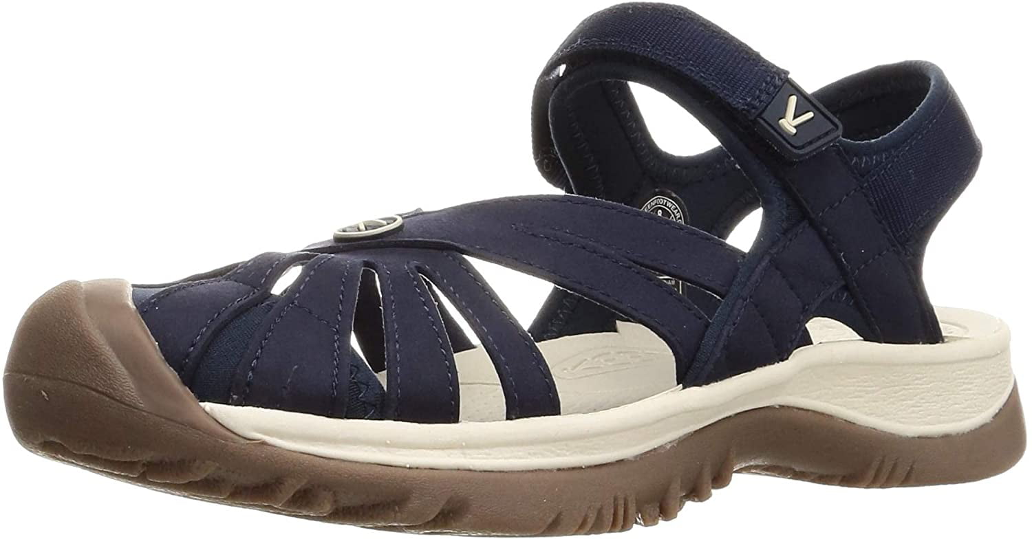 KEEN Womens Rose Casual Closed Toe Sandal 8 Navy/Gum