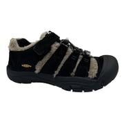 KEEN Youth Big Boys Girls Newport Suede Cozy Shoes Size 5 Black Slip-on Bungee